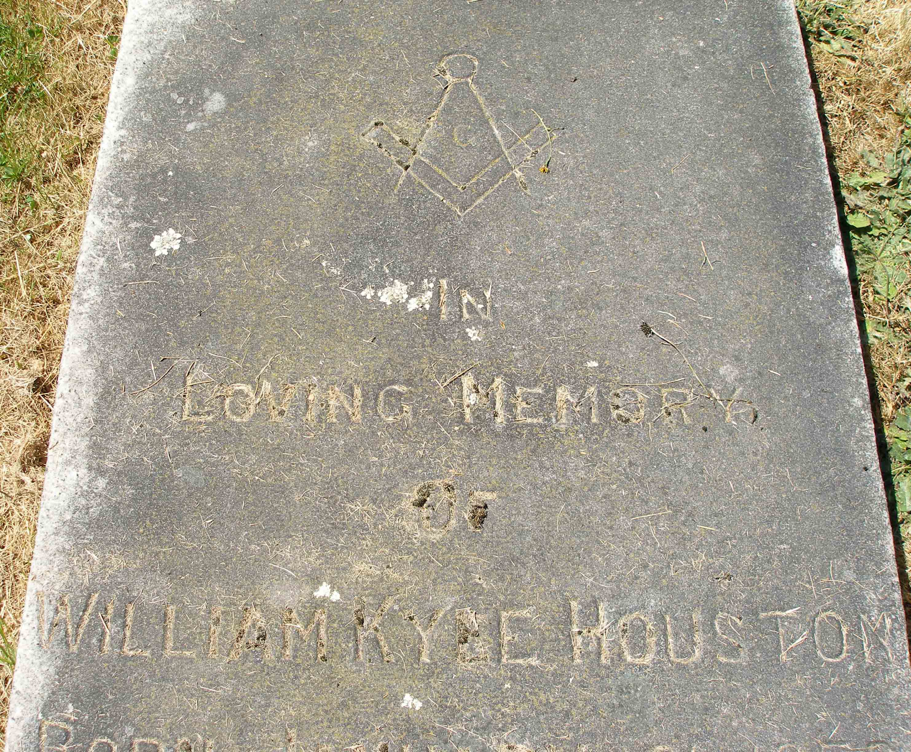 William Kyle Houston tomb inscription